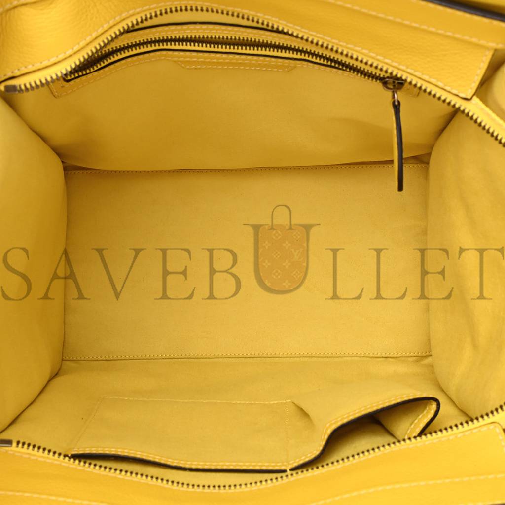 ce1i*e drummed calfskin mini lU*gage citron (30*29*17cm)