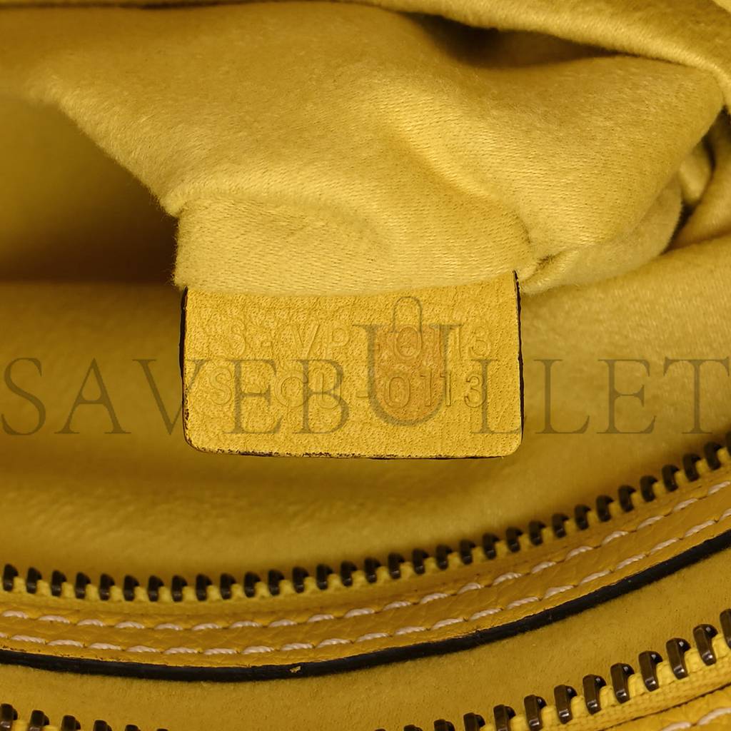 ce1i*e drummed calfskin mini lU*gage citron (30*29*17cm)