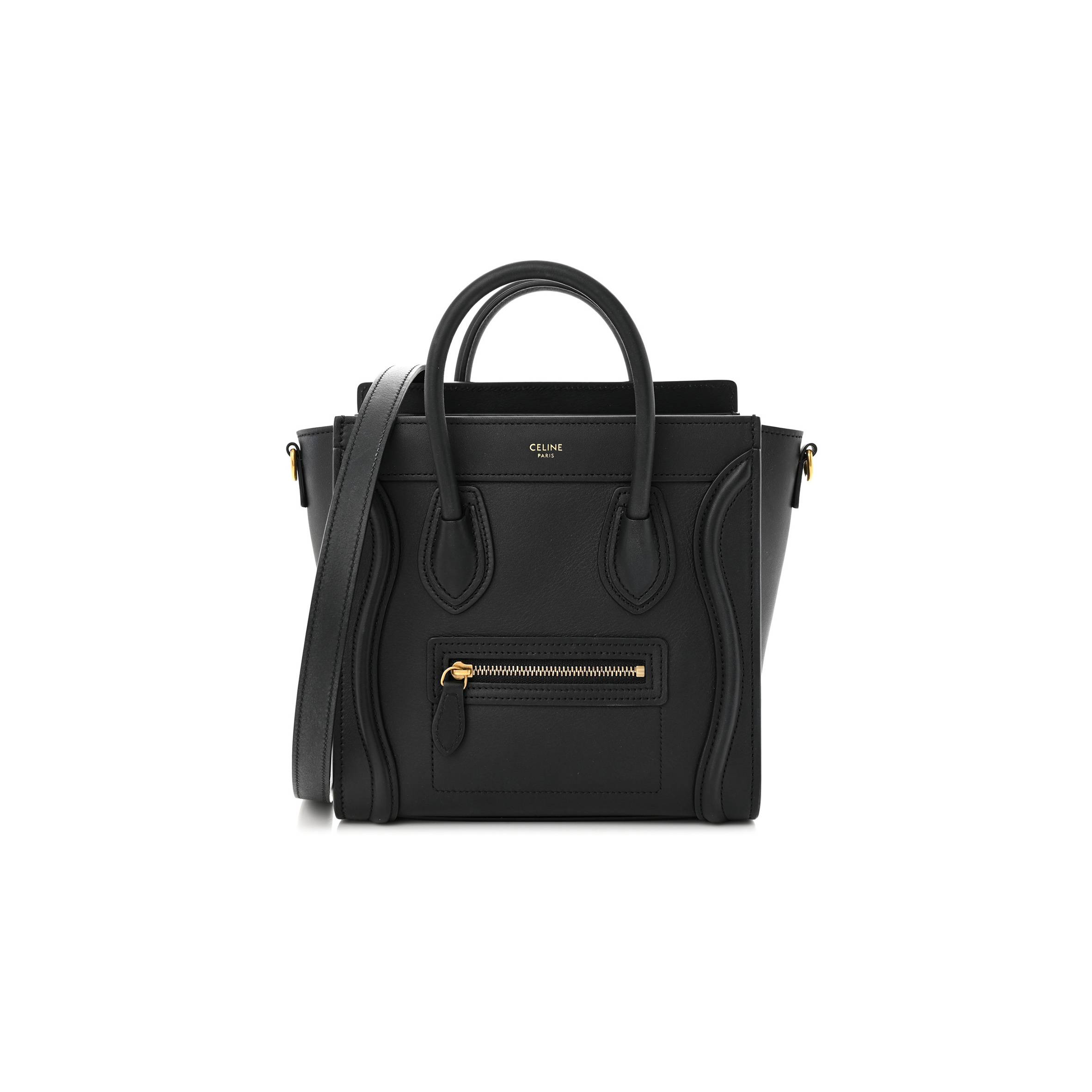 ce1i*e smooth calfskin nano lU*gage black (20*20*10cm)