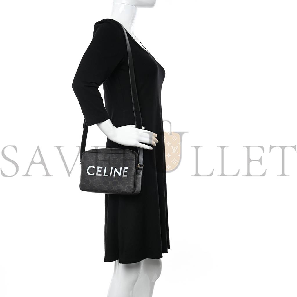 Ce**e triomphe canvas medium messenger bag black (23*15*5cm)