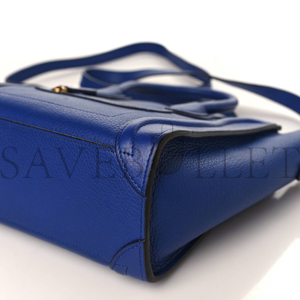 ce**e drummed calfskin nano lU*gage indigo (20*20*10cm)
