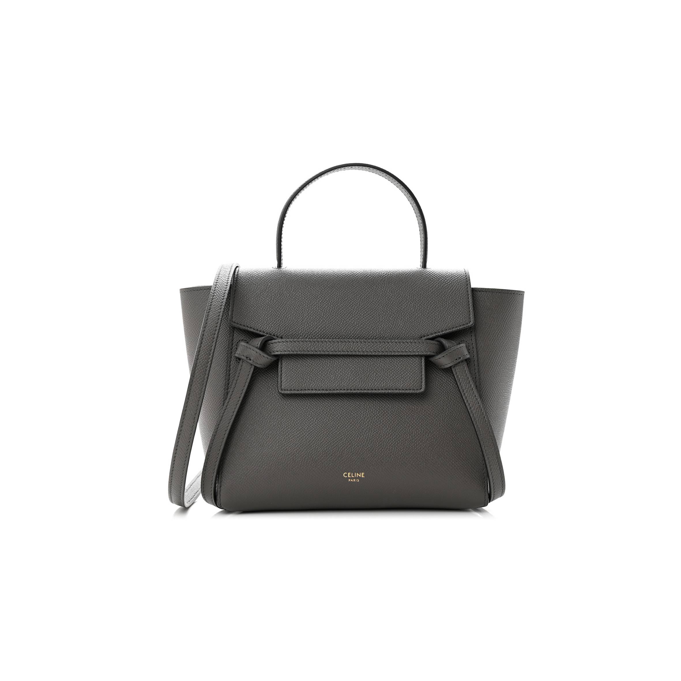 Ce1i*e grained calfskin nano belt bag grey (20*19*11cm)