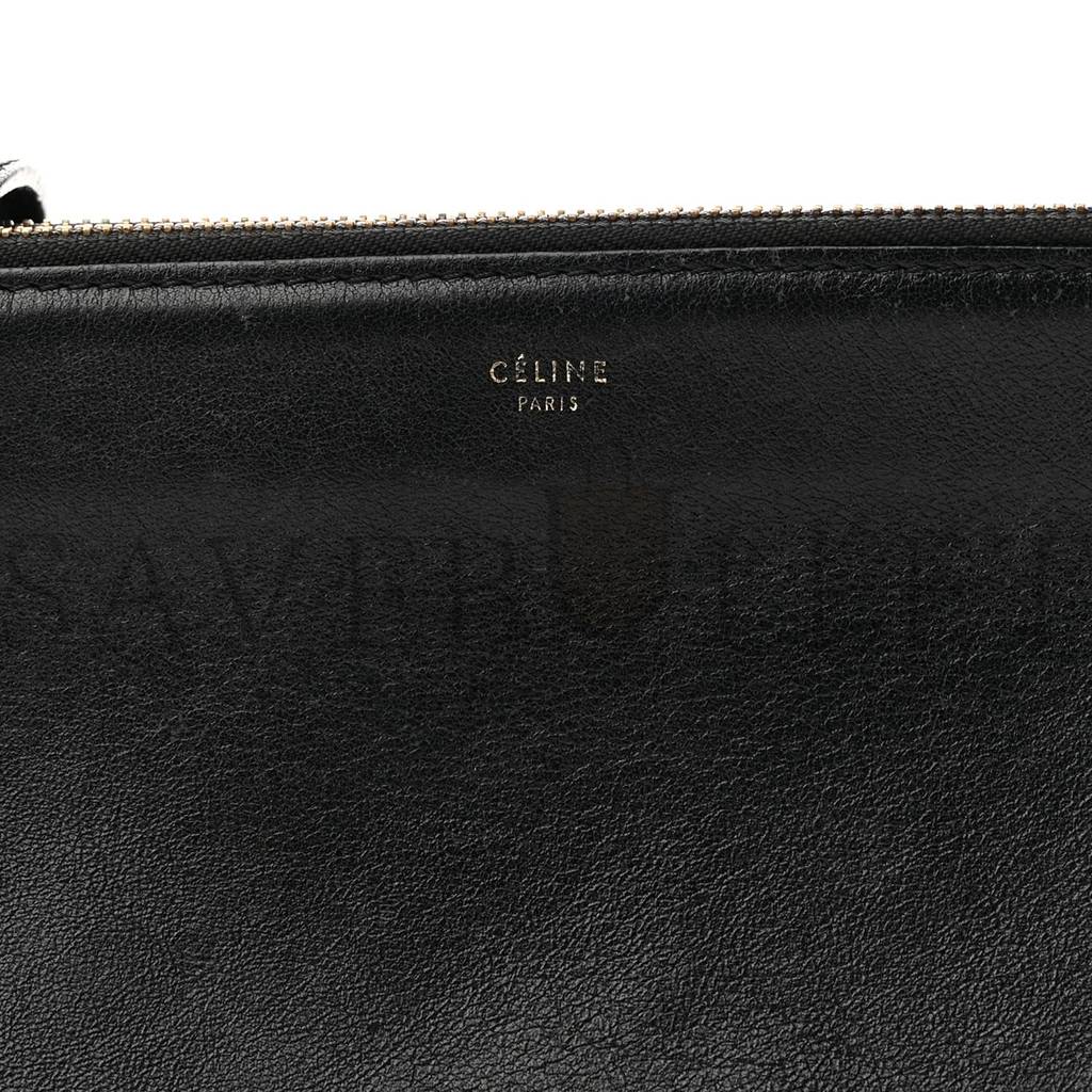 Ce**e lambskin small trio crossbody bag black (22*14*4cm)