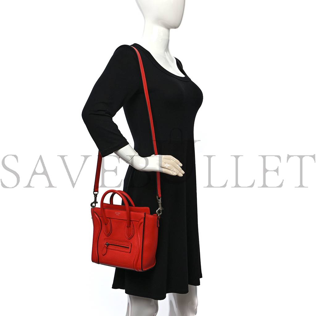 ce**e drummed calfskin nano lU*gage vermillion (20*20*10cm)