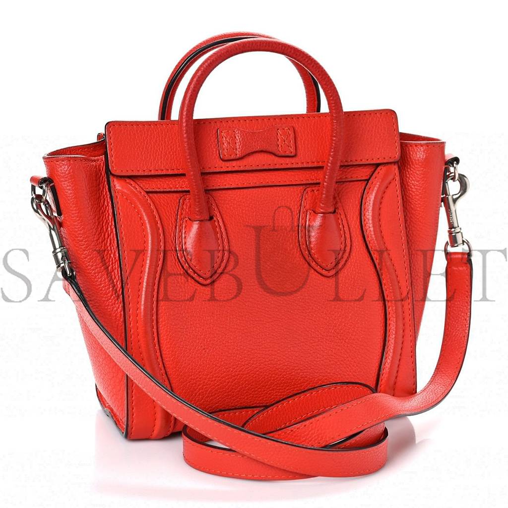 ce**e drummed calfskin nano lU*gage vermillion (20*20*10cm)
