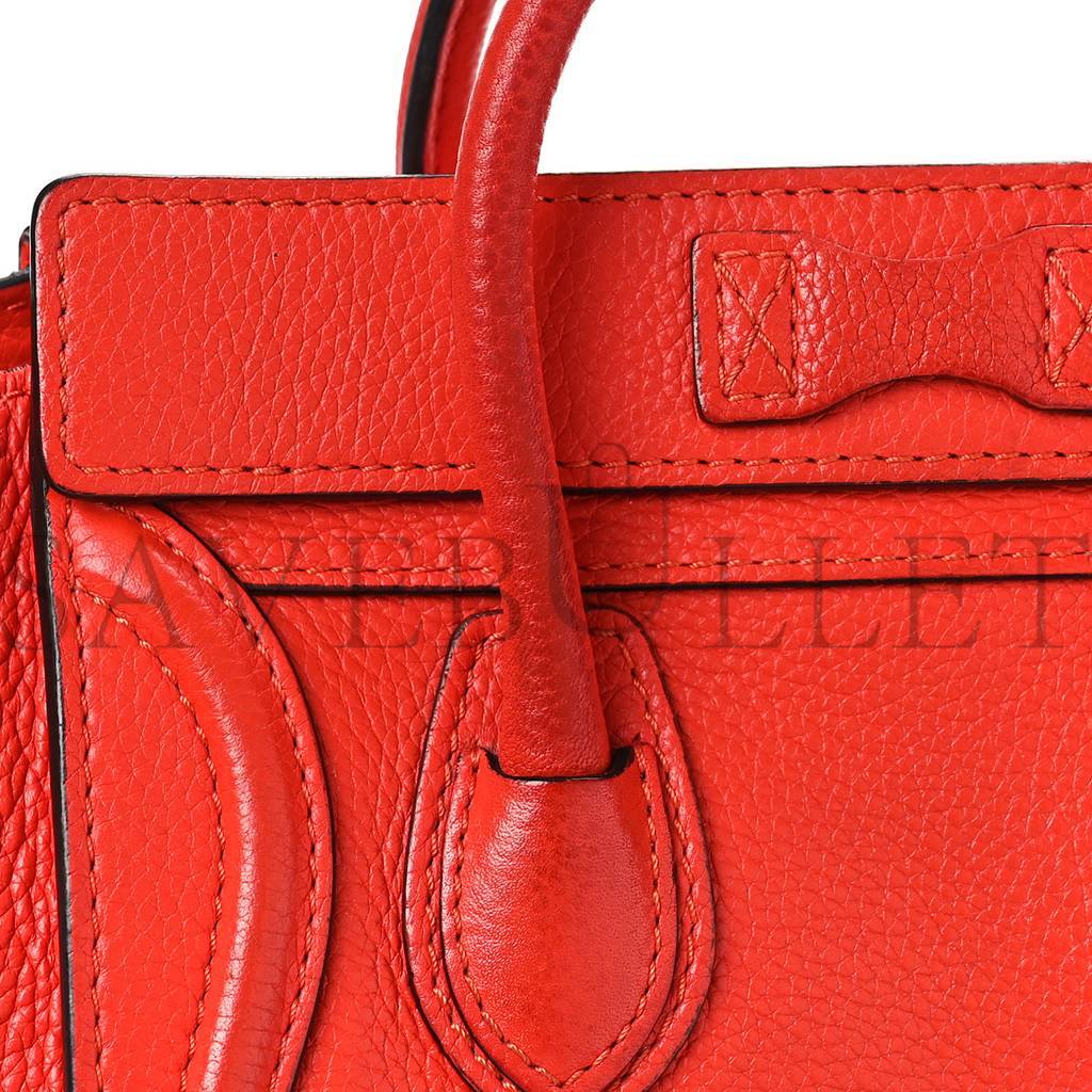 ce**e drummed calfskin nano lU*gage vermillion (20*20*10cm)