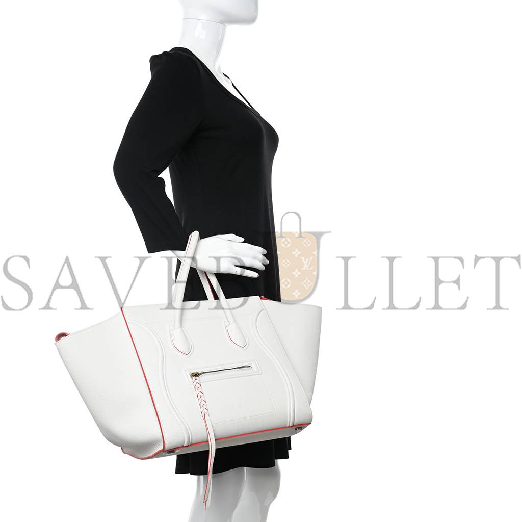 ce**e grained calfskin medium phanT0m lu*gage white (30*29*24cm)