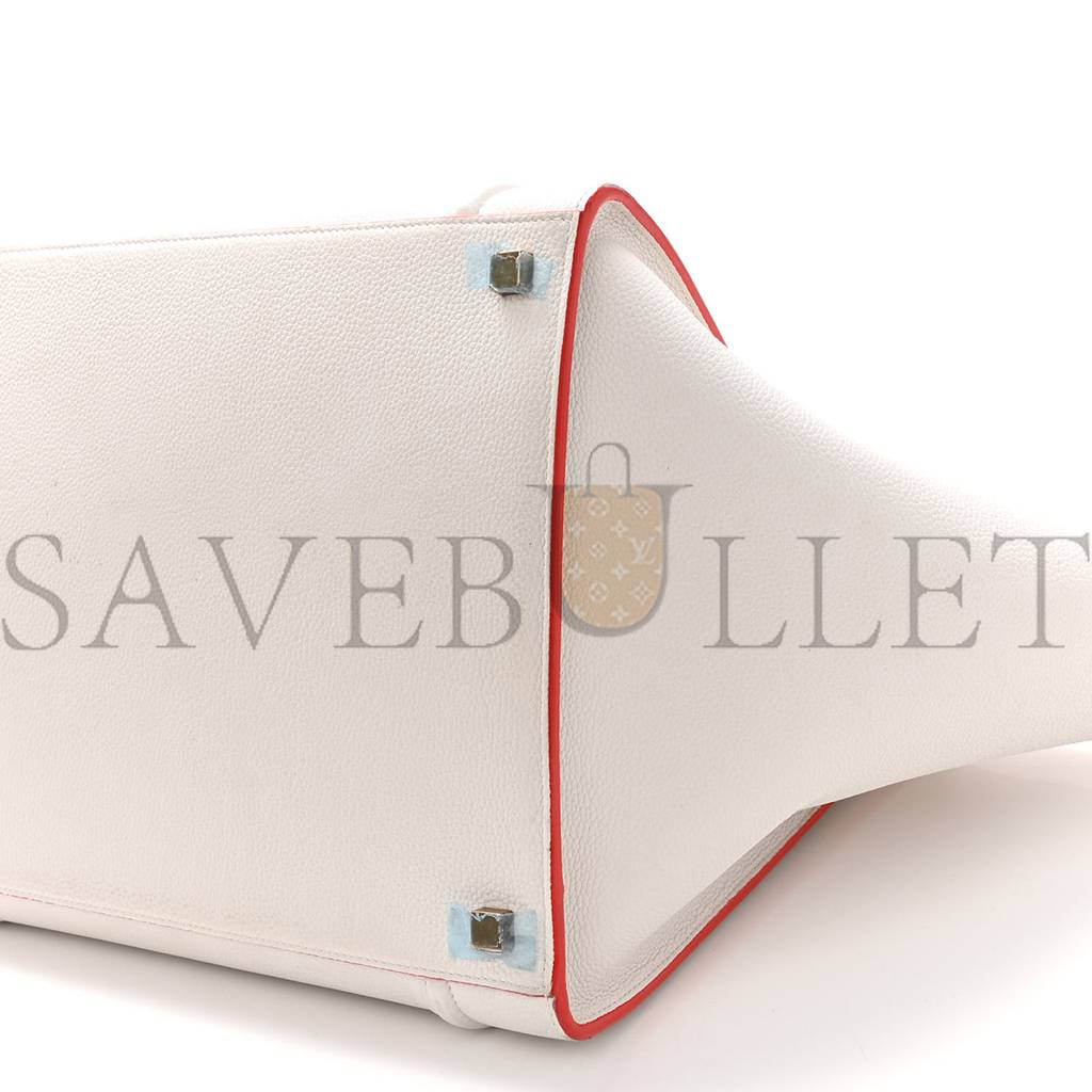 ce**e grained calfskin medium phanT0m lu*gage white (30*29*24cm)