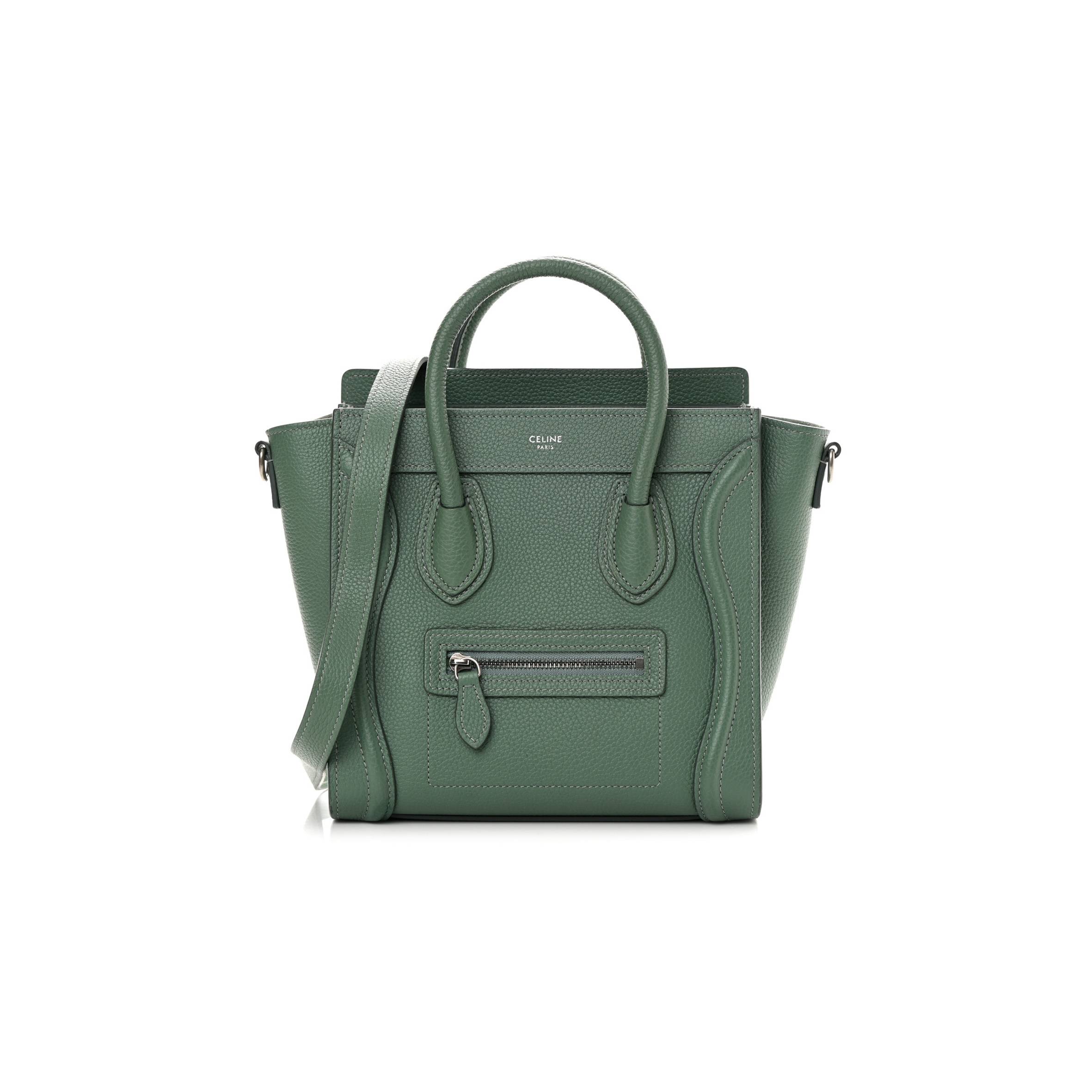 ce**e drummed calfskin nano lU*gage celadon (21*20*10cm)