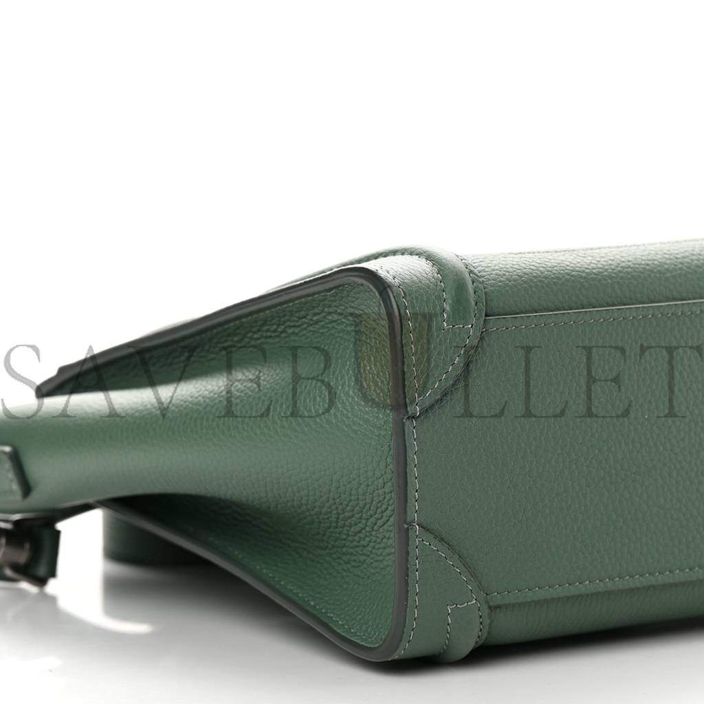 ce**e drummed calfskin nano lU*gage celadon (21*20*10cm)