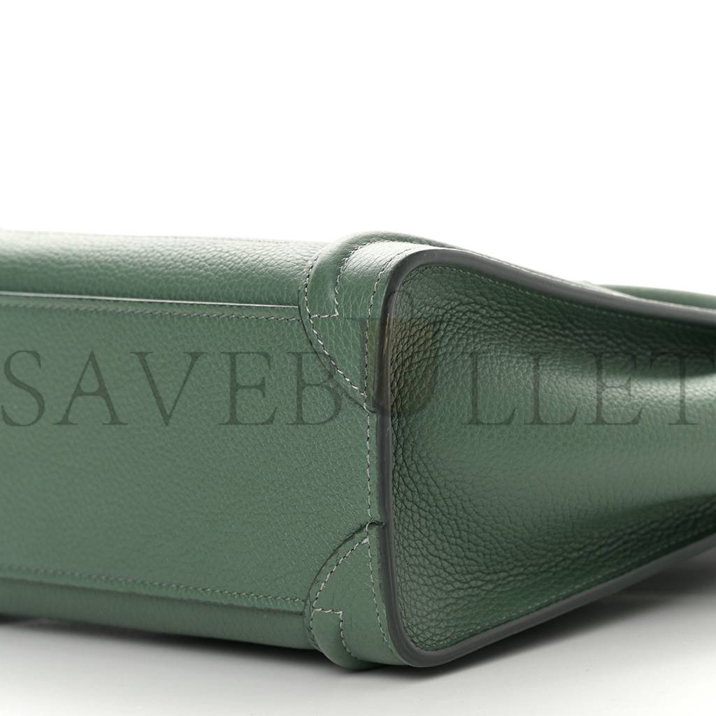 ce**e drummed calfskin nano lU*gage celadon (21*20*10cm)