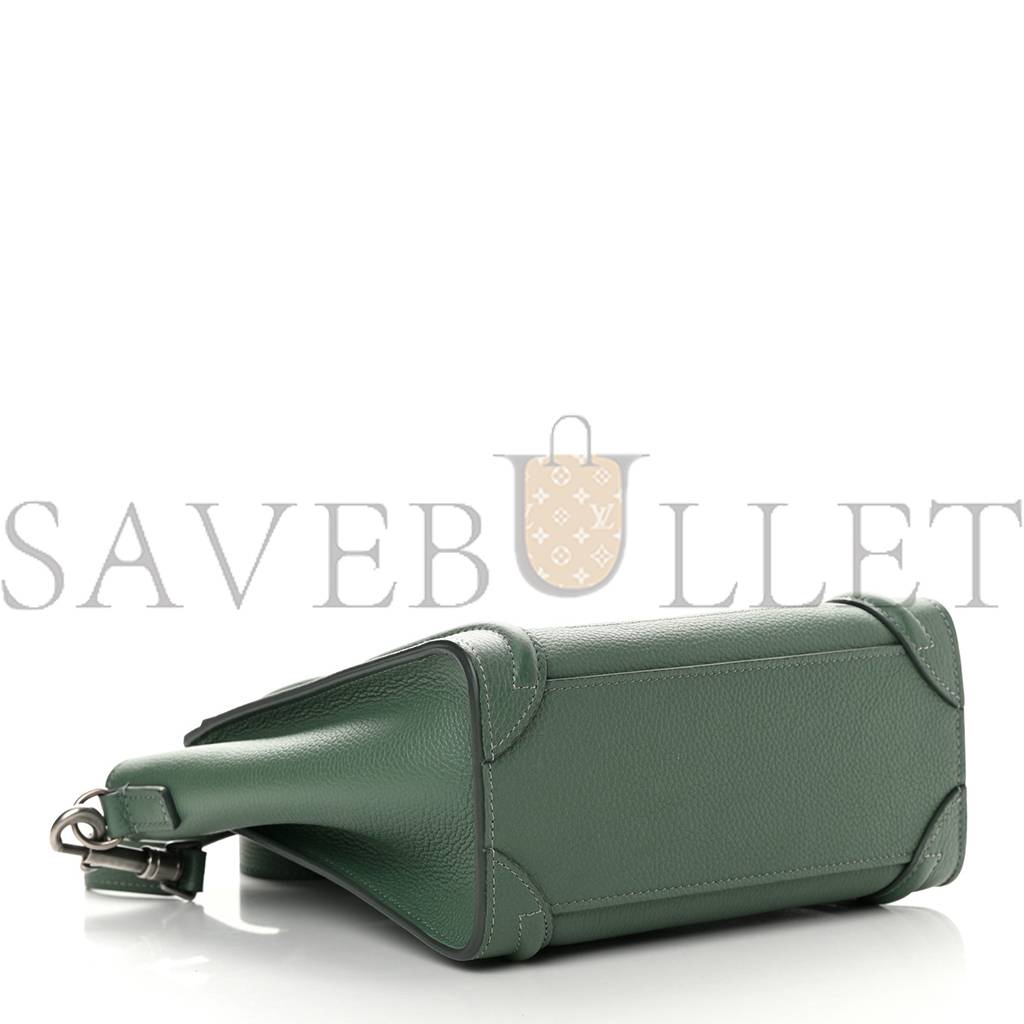 ce**e drummed calfskin nano lU*gage celadon (21*20*10cm)