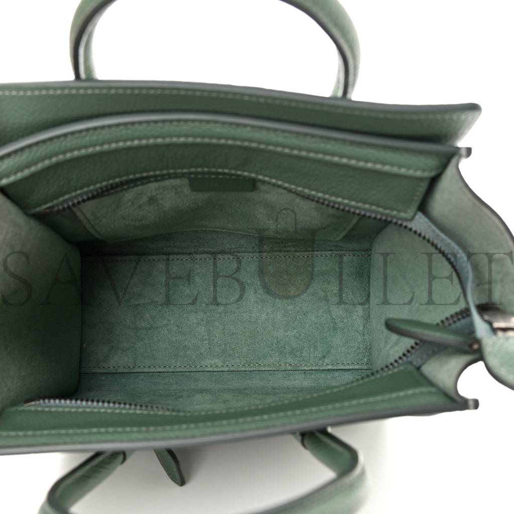 ce**e drummed calfskin nano lU*gage celadon (21*20*10cm)