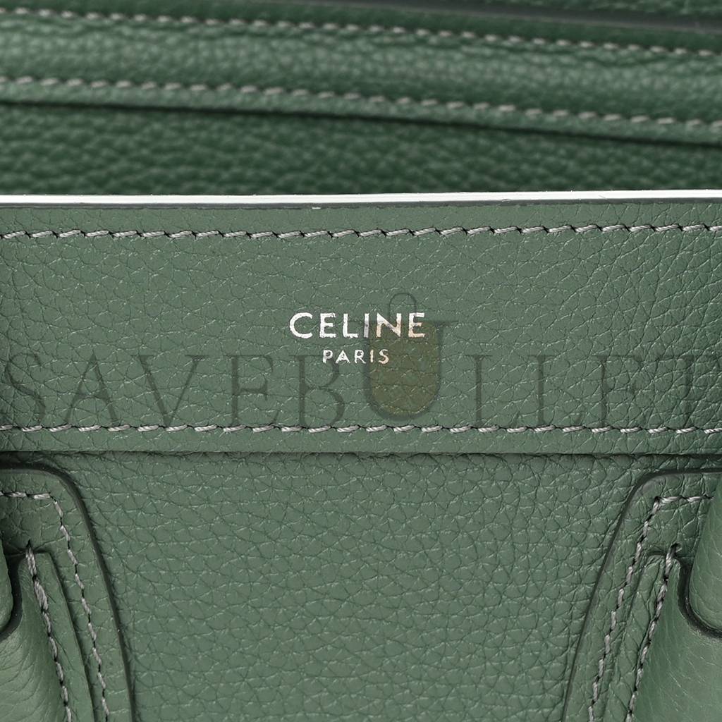 ce**e drummed calfskin nano lU*gage celadon (21*20*10cm)