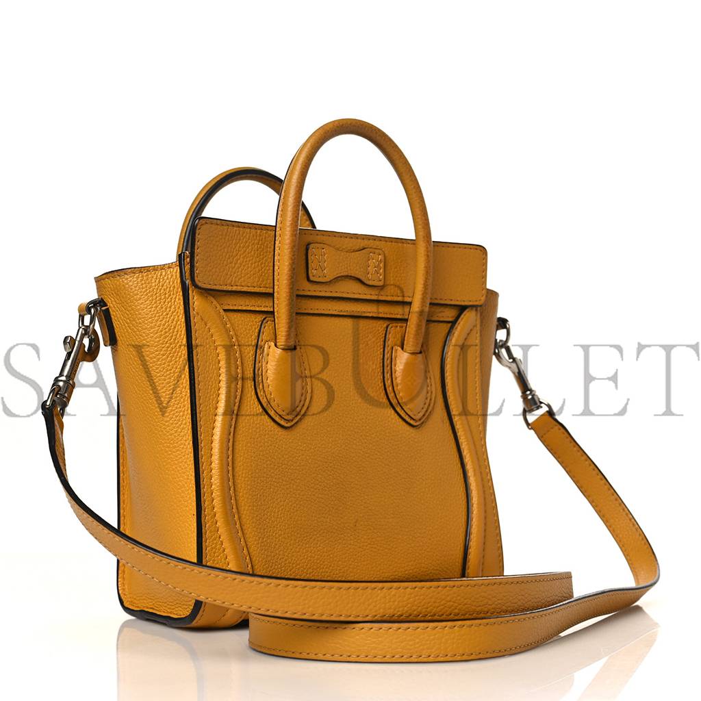 ce**e drummed calfskin nano lU*gage ocre (20*20*10cm)