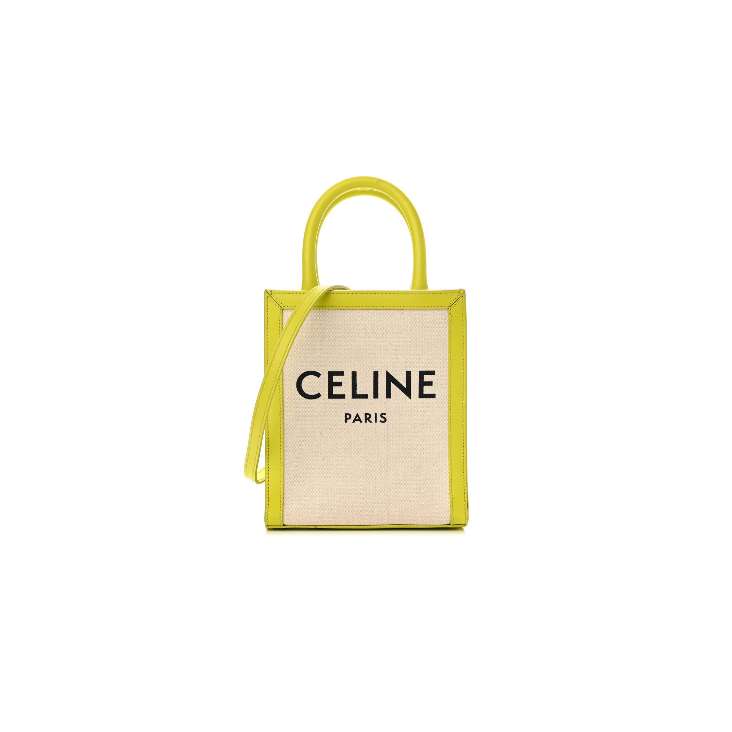 Ce**e canvas calfskin mini vertical cabas (20*17*4cm)