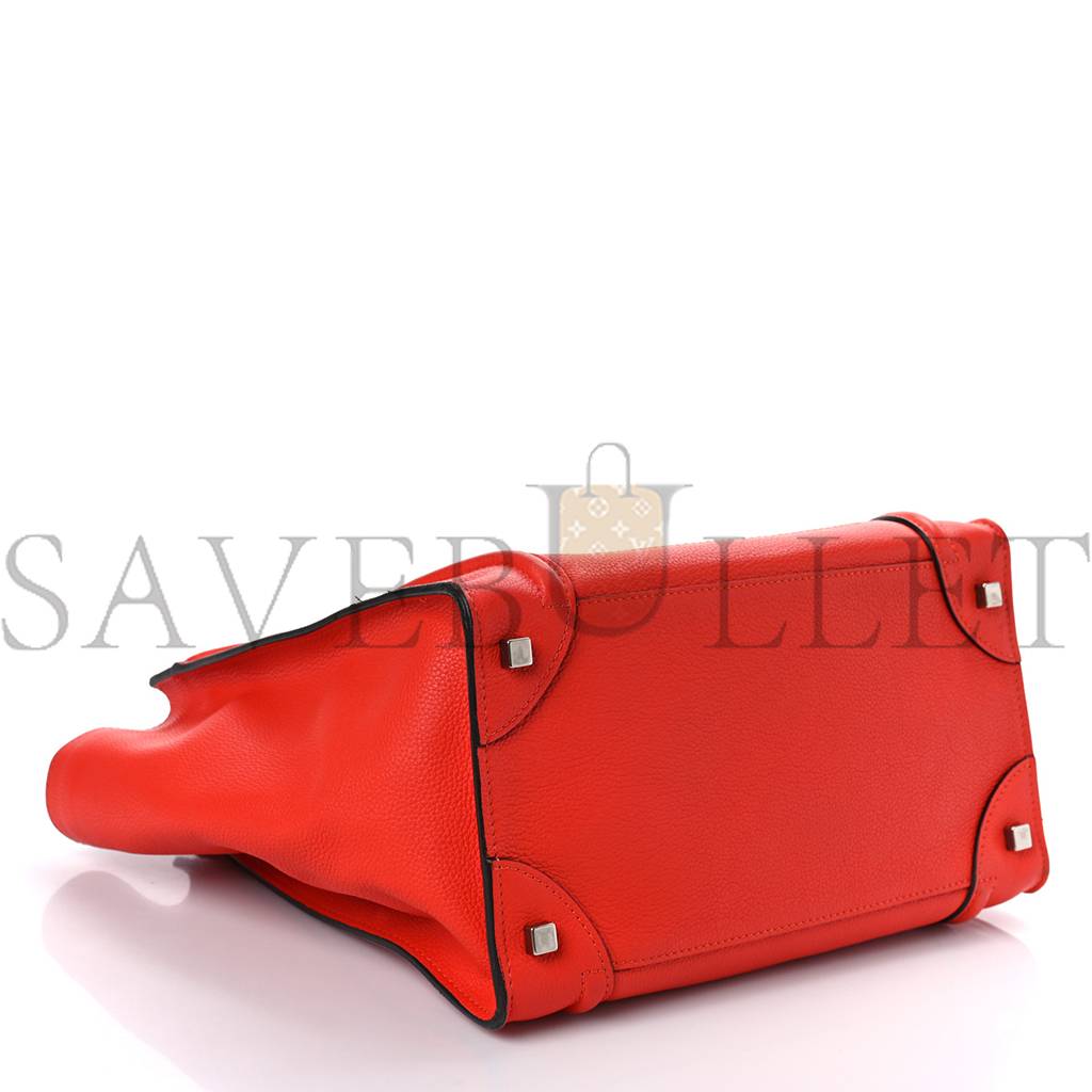 ce**e drummed calfskin mini lU*gage vermillion (30*30*18cm)