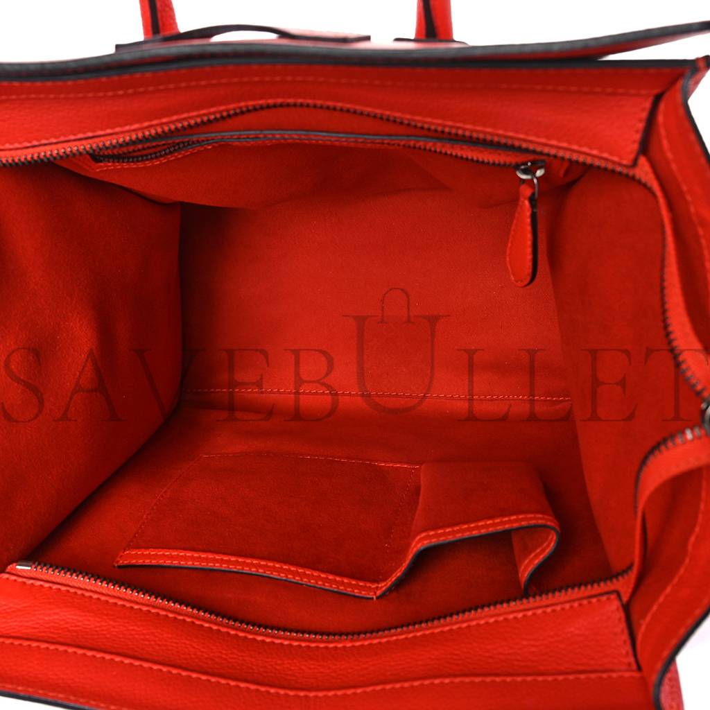 ce**e drummed calfskin mini lU*gage vermillion (30*30*18cm)
