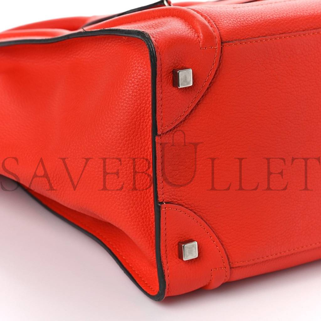 ce**e drummed calfskin mini lU*gage vermillion (30*30*18cm)