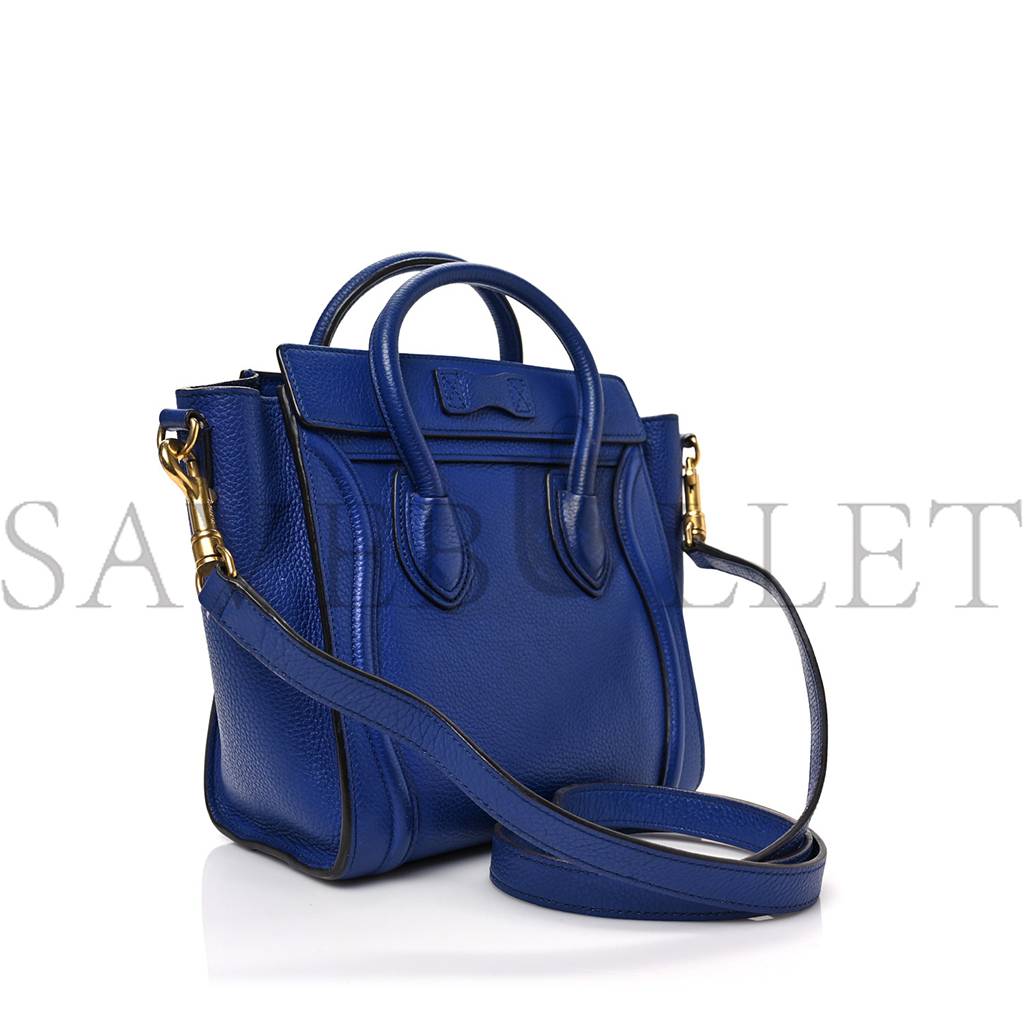 ce**e drummed calfskin nano lU*gage indigo (20*19*10cm)