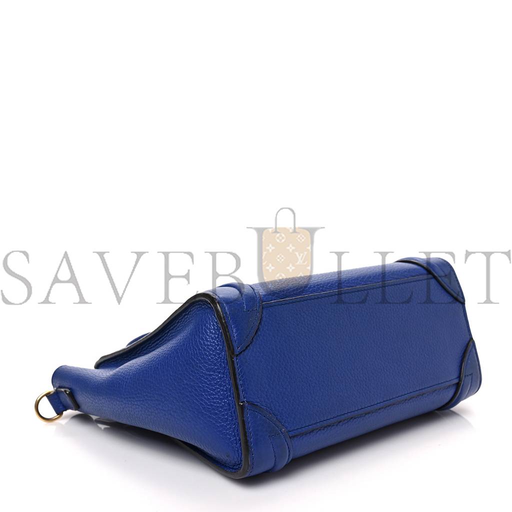 ce**e drummed calfskin nano lU*gage indigo (20*19*10cm)