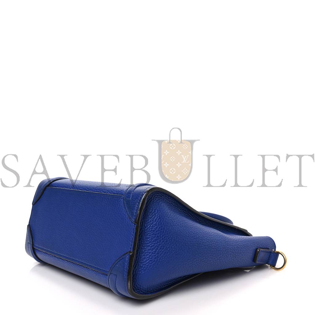 ce**e drummed calfskin nano lU*gage indigo (20*19*10cm)