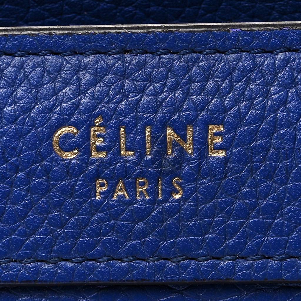 ce**e drummed calfskin nano lU*gage indigo (20*19*10cm)