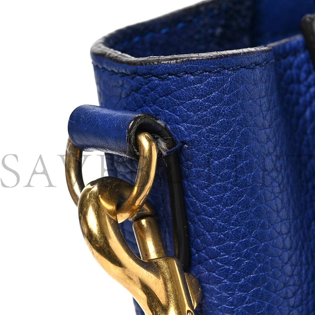 ce**e drummed calfskin nano lU*gage indigo (20*19*10cm)