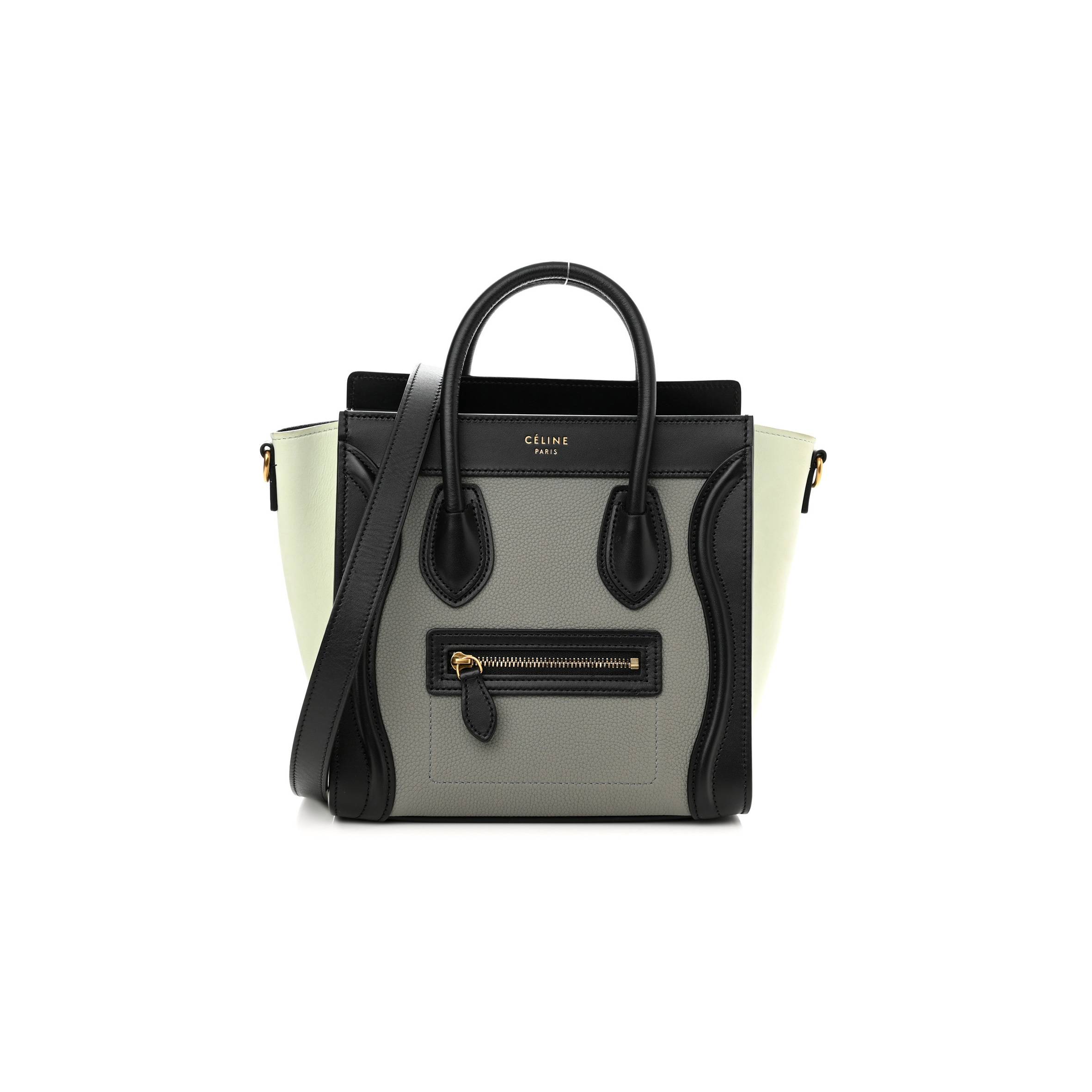 ce**e baby grained calfskin nano tri-color lU*gage zinc almond (20*19*10cm)