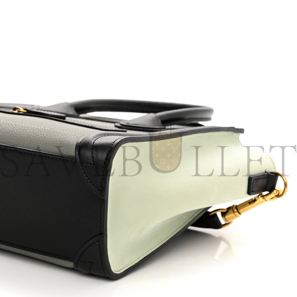 ce**e baby grained calfskin nano tri-color lU*gage zinc almond (20*19*10cm)