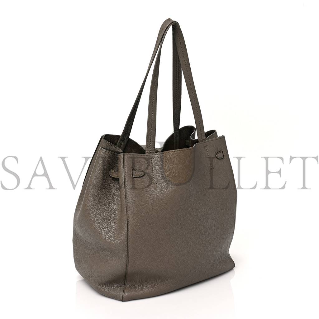 ce**e soft grained calfskin medium belt cabas phanT0m taupe (34*27*20cm)
