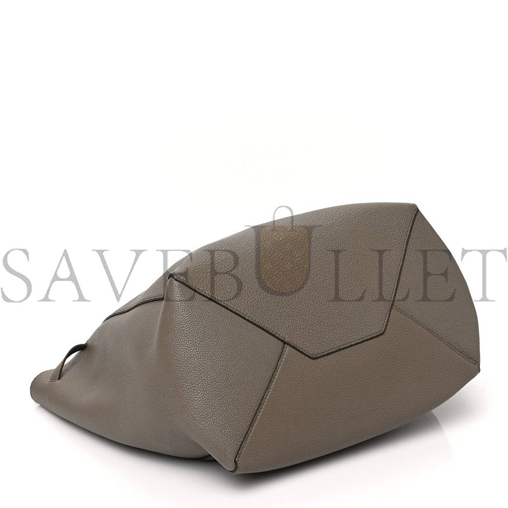 ce**e soft grained calfskin medium belt cabas phanT0m taupe (34*27*20cm)