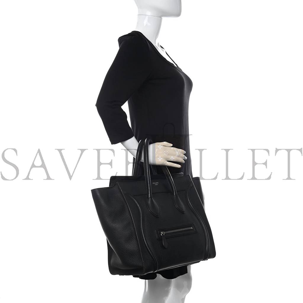 ce1i*e drummed calfskin mini lU*gage black (32*30*18cm)