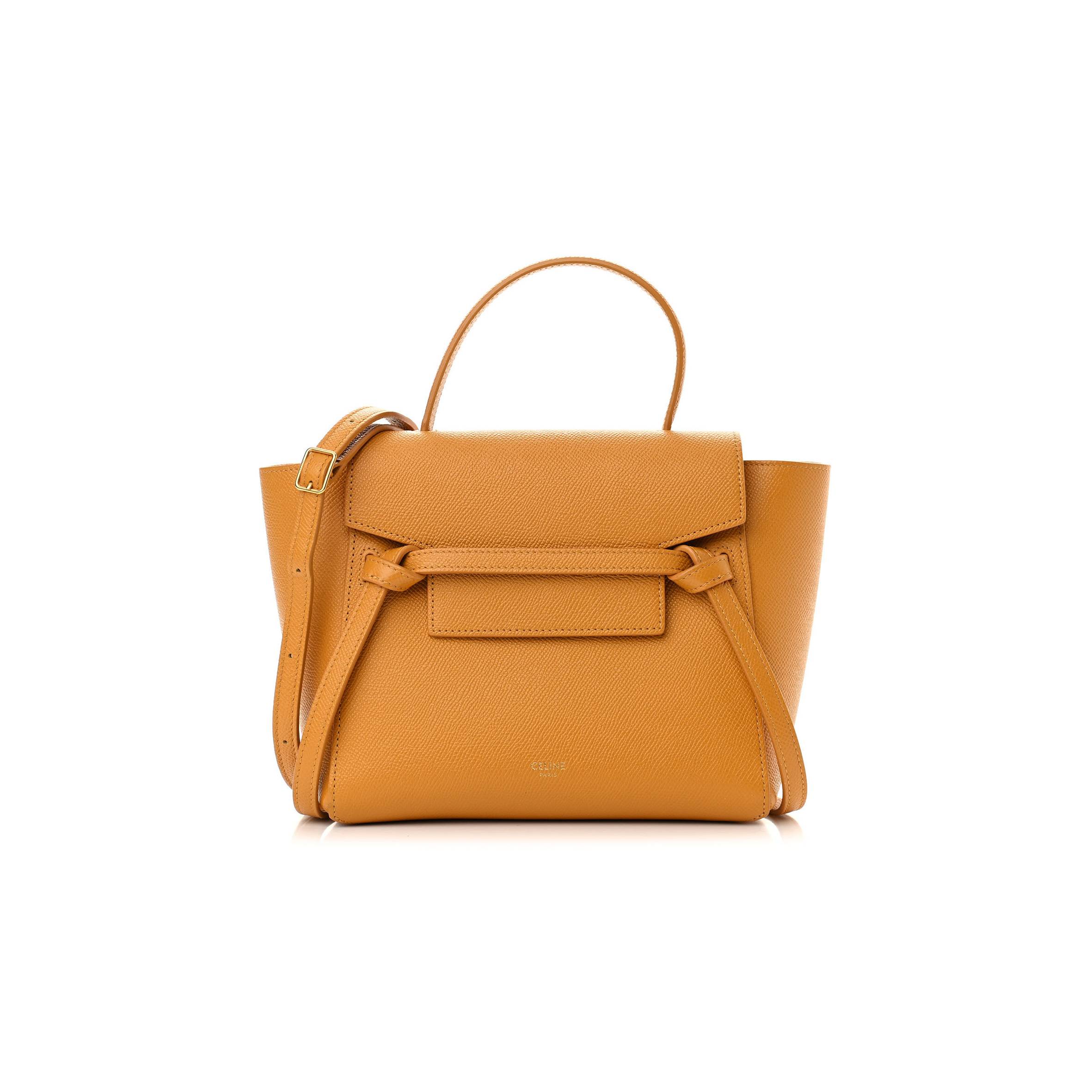Ce**e grained calfskin nano belt bag calendula (20*18*10cm)