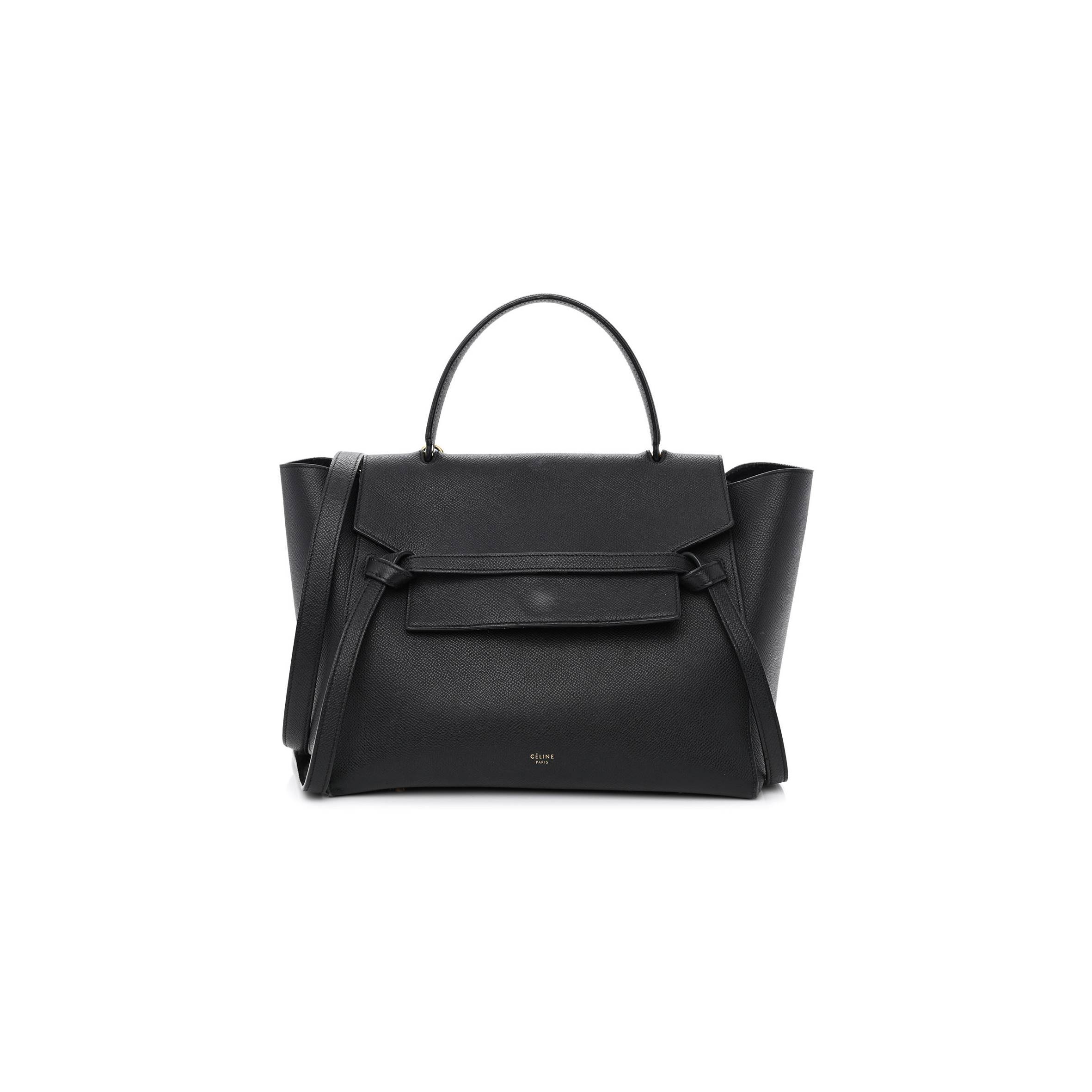 Ce**e grained calfskin mini belt bag black (28*22*17cm)