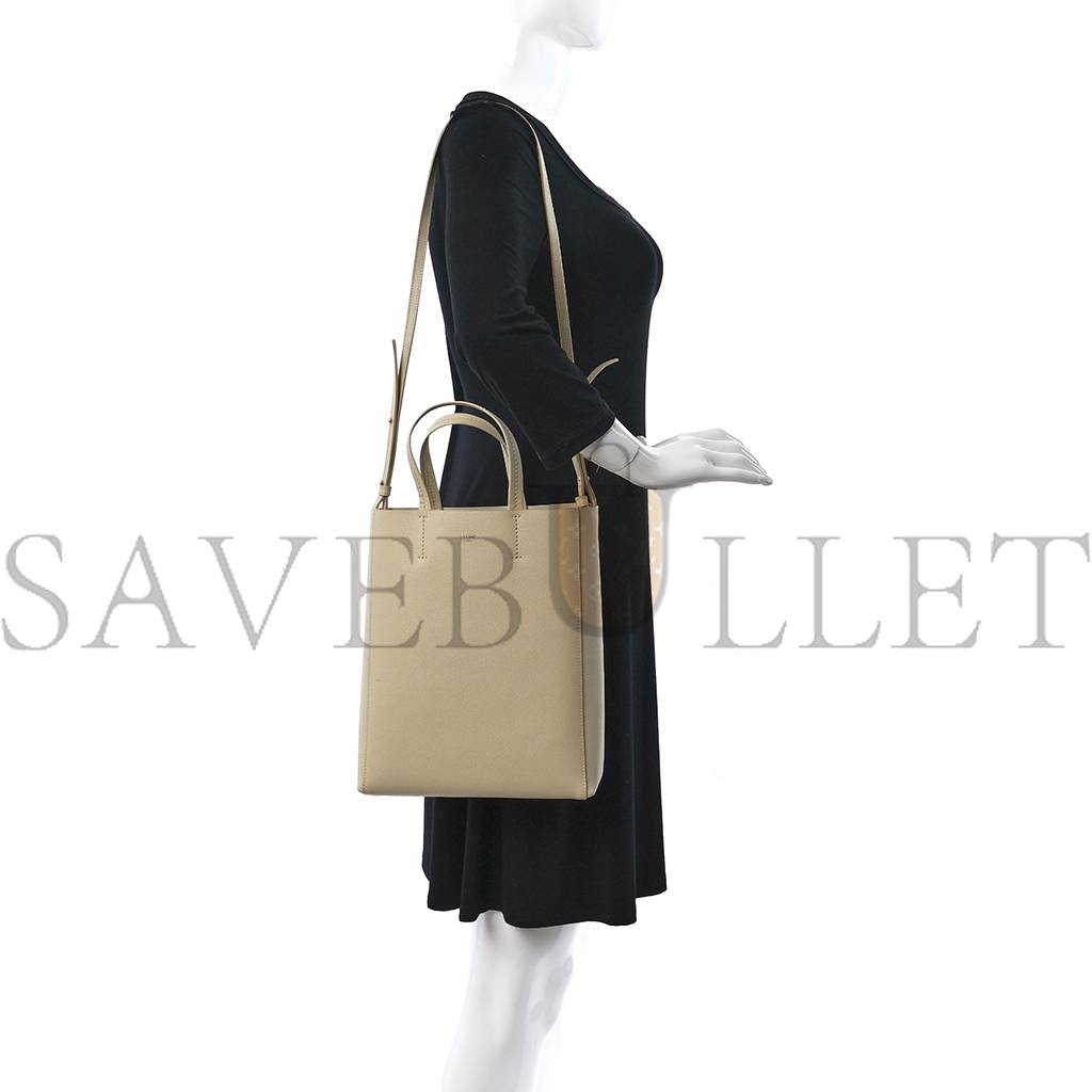 Ce**e grained calfskin small vertical cabas sand (29*23*10cm)