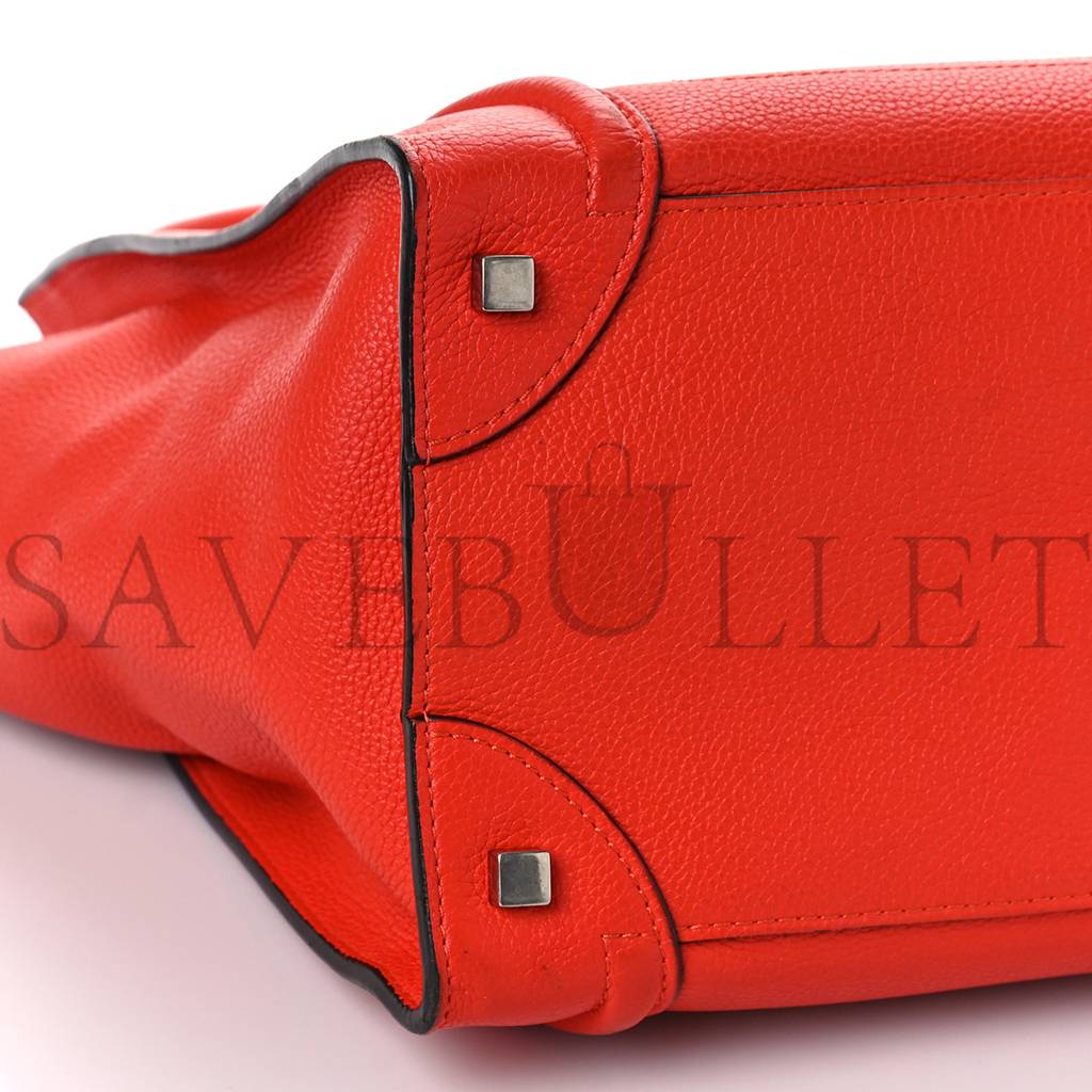 ce**e drummed calfskin mini lU*gage vermillion (32*30*18cm)