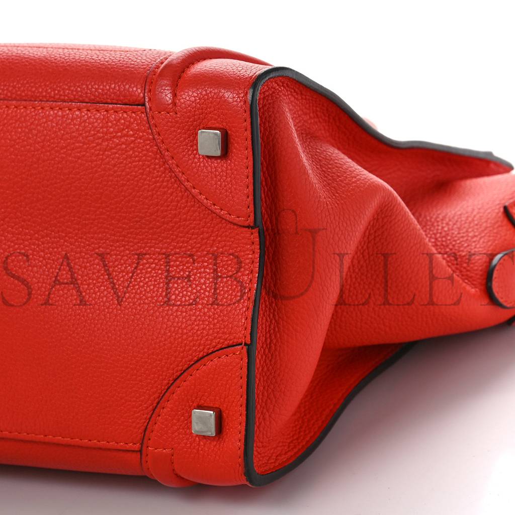 ce**e drummed calfskin mini lU*gage vermillion (32*30*18cm)