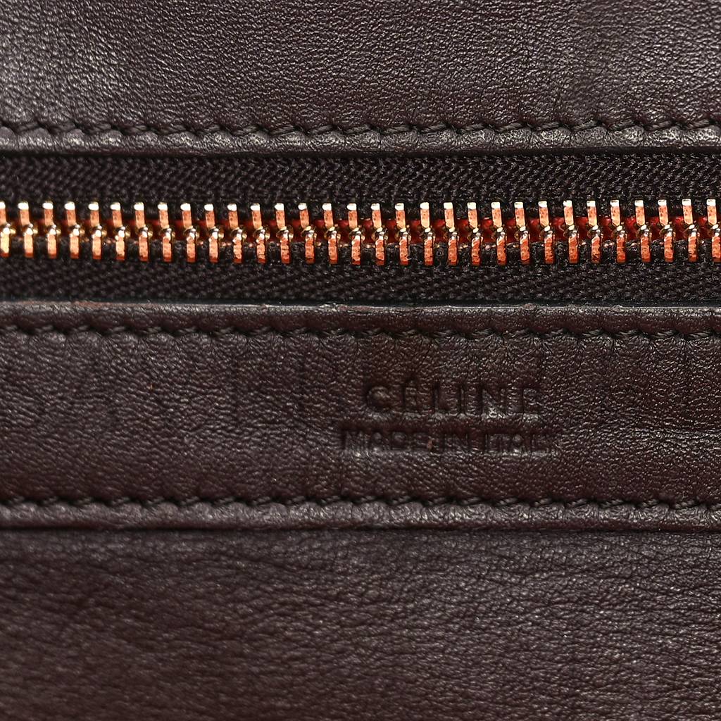 ce**e smooth calfskin medium belt cabas phanT0m dark brown (35*27*20cm)