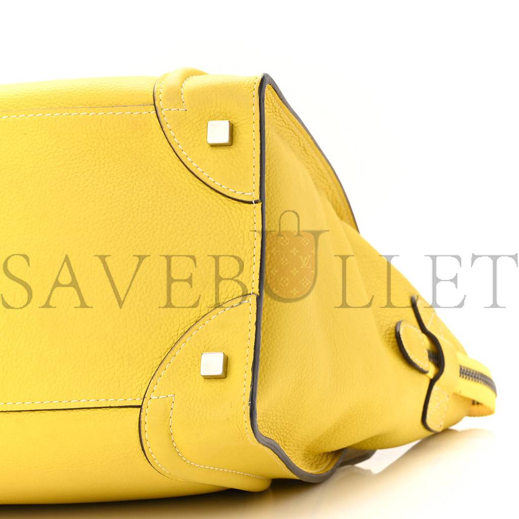 ce**e drummed calfskin mini lU*gage citron (30*29*17cm)