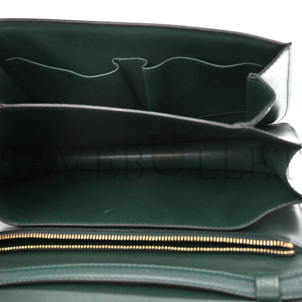 Ce**e box calfskin medium classic box flap bag amazone (23*19*7cm)