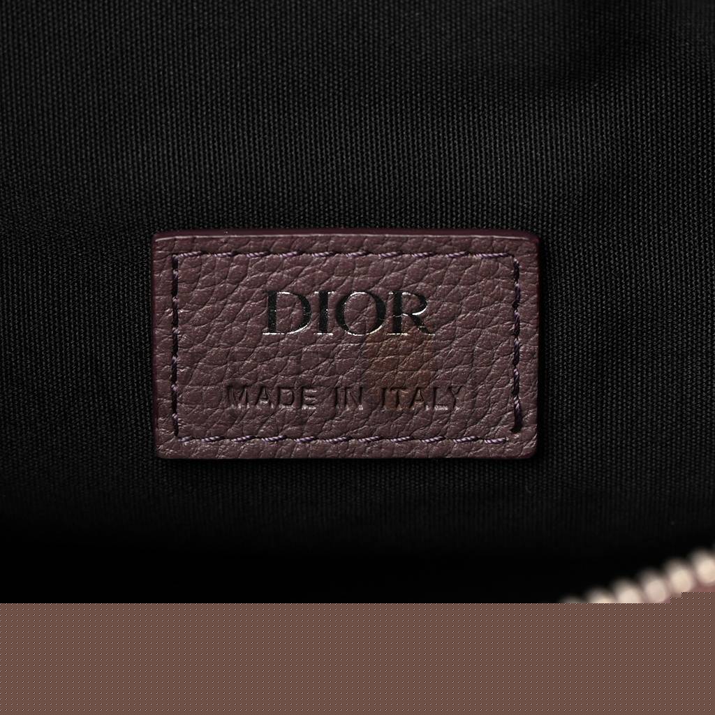 d*or grained calfskin kim jones saddle bag aM*ranth (27*22*3.8cm)