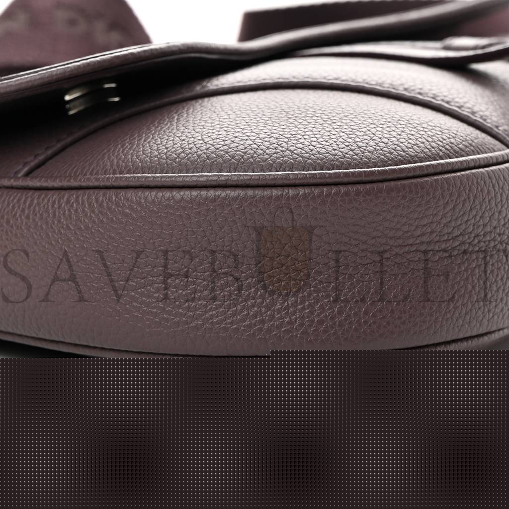 d*or grained calfskin kim jones saddle bag aM*ranth (27*22*3.8cm)
