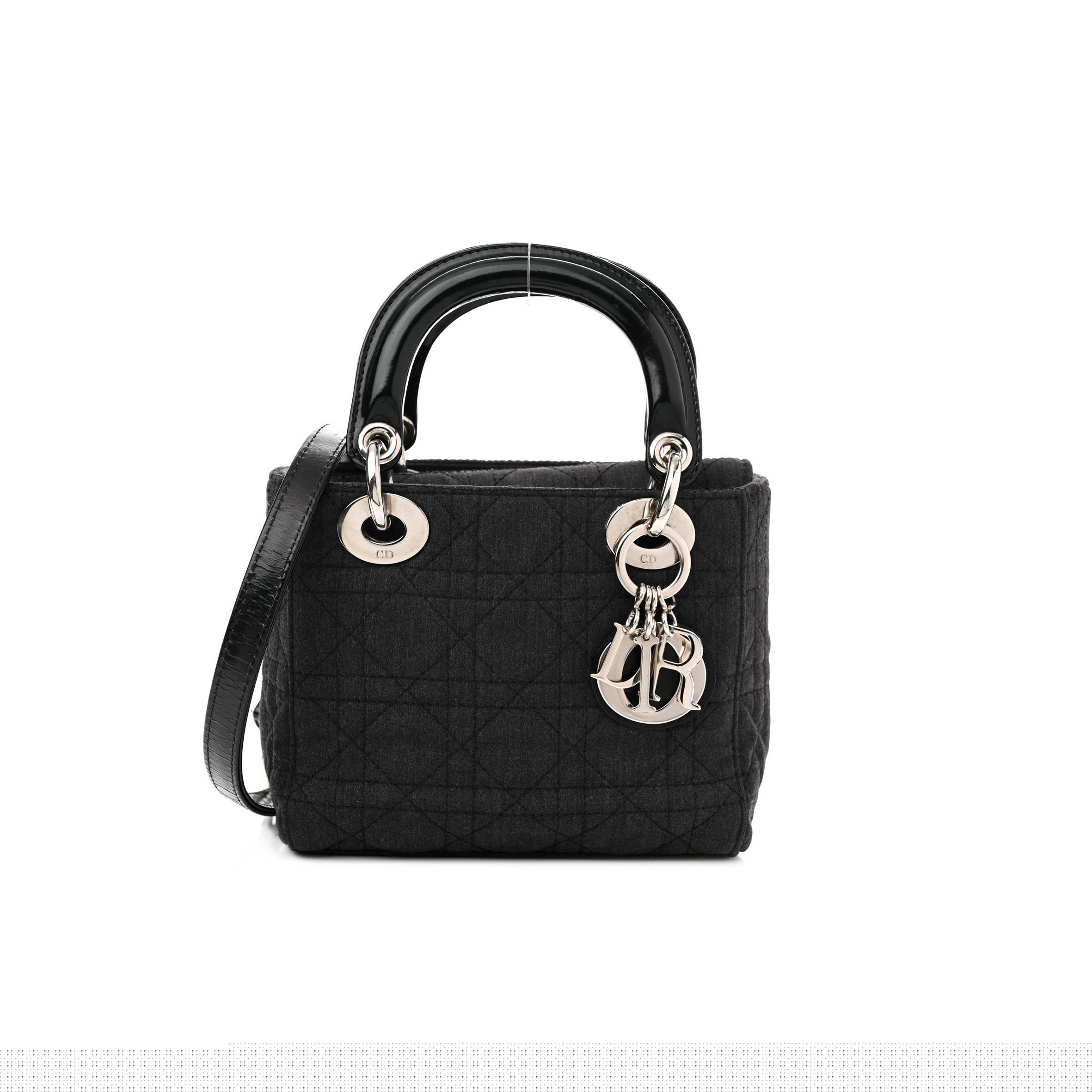 D*or canvas cannage mini lady D*or black (17*14*7cm)