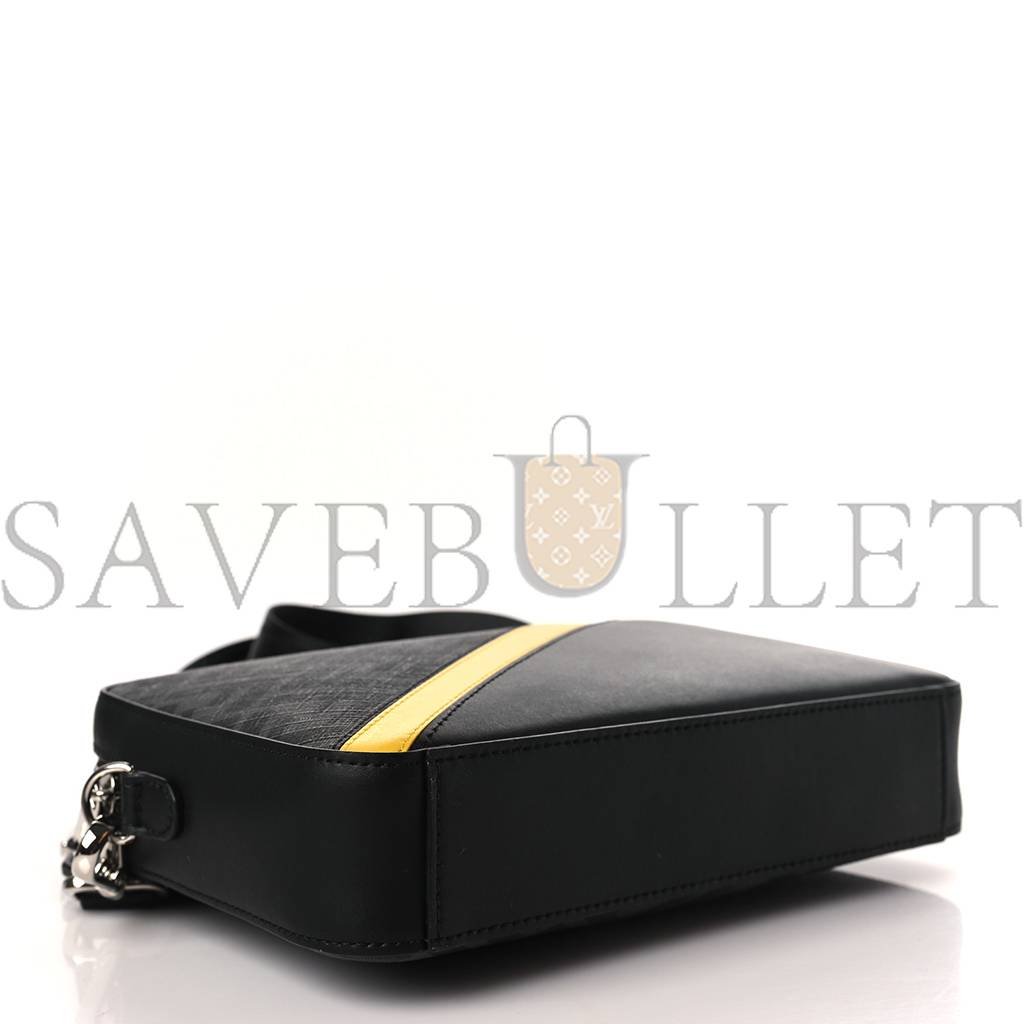 F**di glazed fabric vitello liberty ff 1974 diagonal medium camera case black sunflower (23*15*4cm)