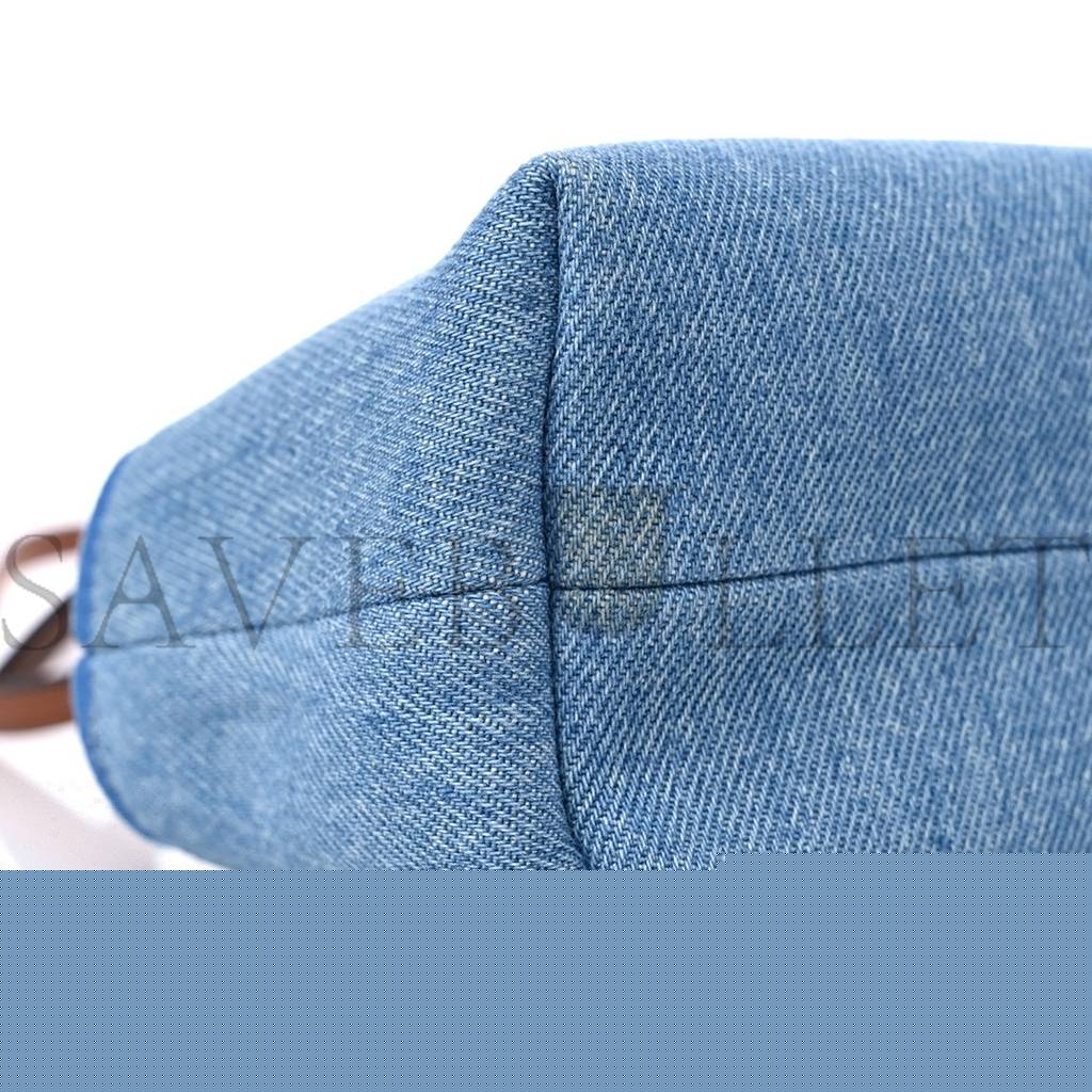 f**di De*1m vitello king plexiglass logo embroidered mini by the way top handle boston bag light blue (18*10*9cm)